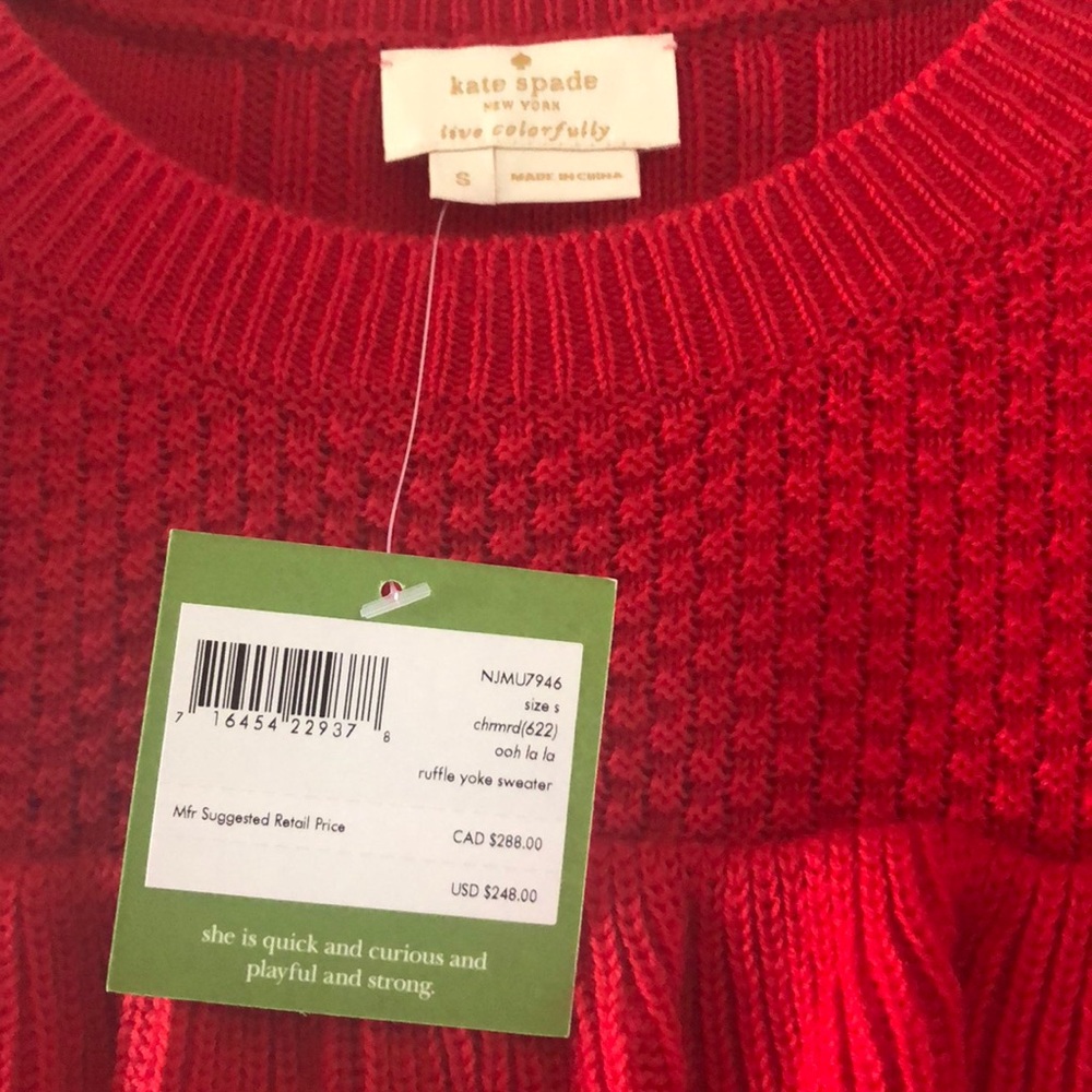 Kate Spade Ruffle Sweater - Picture 2 of 4